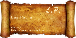 Lay Petra névjegykártya